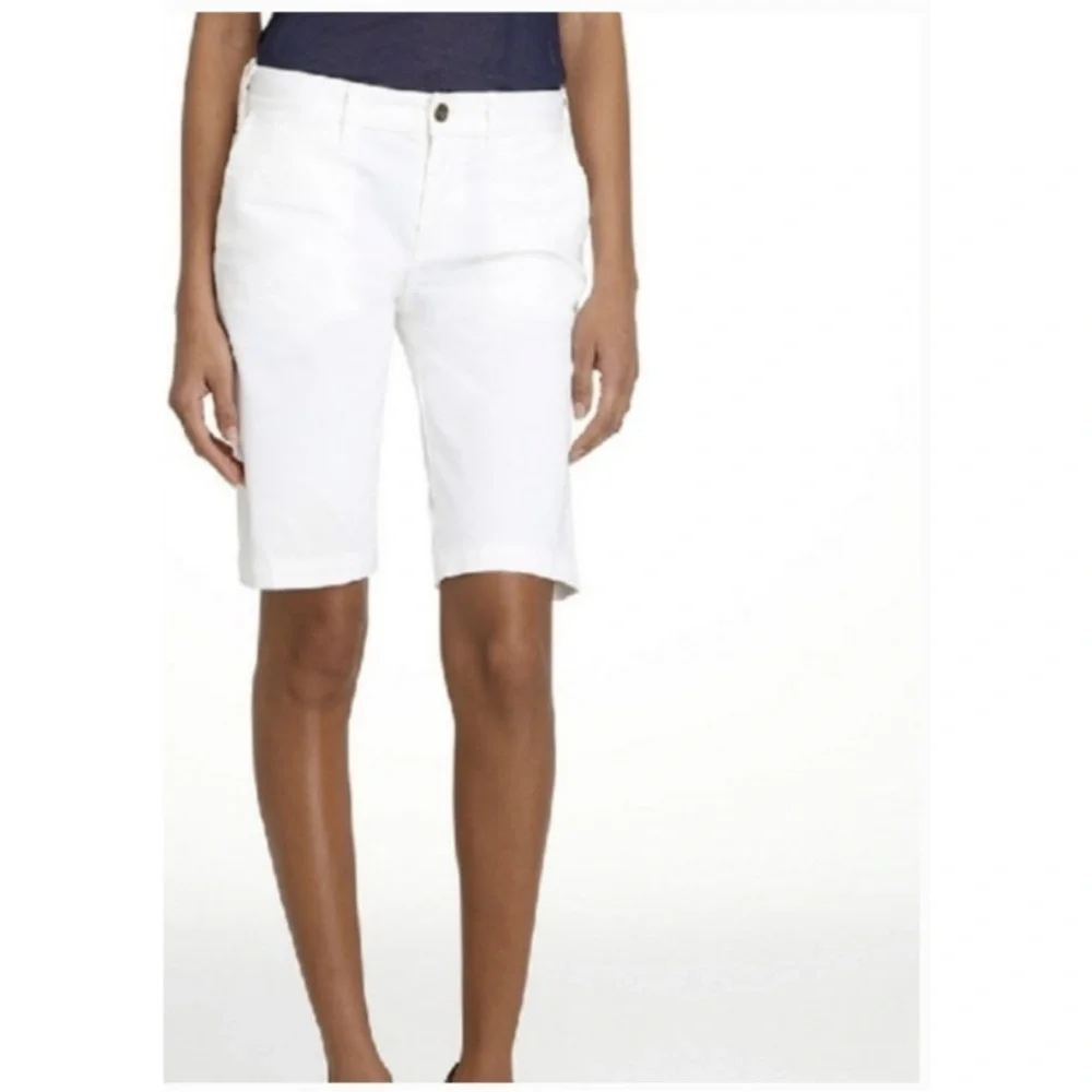Tory Burch White Bermuda Shorts